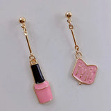 Creative nail salon art nail polish enamel earrings ladies girls gifts