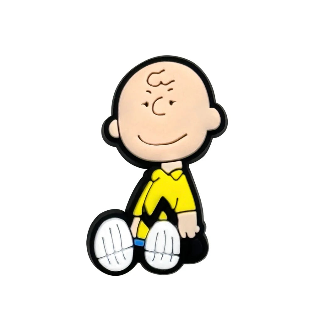 1 à 12 breloques de chaussures MINISO Snoopy, accessoires de dessin animé, sabots classiques, sandales, décoration de chaussures de jardin, bracelets, boucles, cadeaux pour enfants