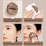 1/3/5/10pcs Double Side Cosmetic Puff Wet Dry-Use For Liquid Foundation Powder Women Make Up Tools Briolette Soft Powder Puff