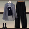 Summer Set Women's 2024 New Style Wear Sunscreen Chiffon Shirt with Slimming Slimming Suit Pants Three Piece Set - Lootquake