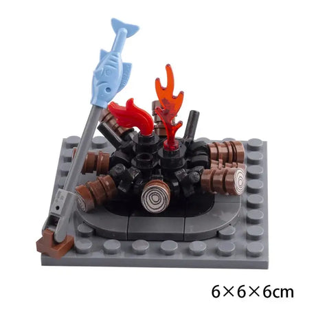 Military Building Blocks Solider Figures Gifts Weapons Tent Bonfire Field Tent Roast Chicken Siege Vehicle Camp Facilities Toys - Lootquake