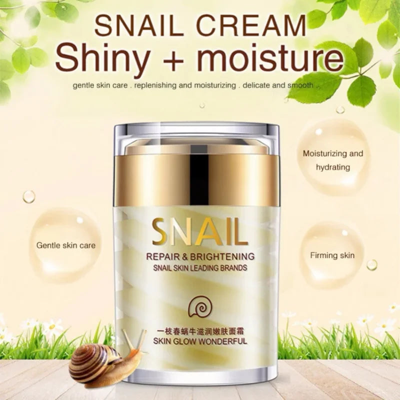 Crema facial de colágeno de caracol, hidratante, blanqueadora, antiedad, reafirmante, antiarrugas y bolsas de los ojos, producto coreano para el cuidado de la piel, 60 g