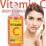 Suero facial con vitamina C y vitamina E de 500 ml, esencia corporal iluminadora, reparadora y antiedad con ácidos frutales VC, esencia de alfahidroxiácidos (AHA)