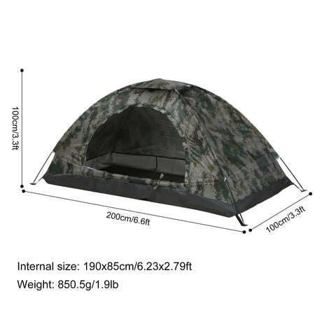 Tomshoo 1/2 Person Ultralight Camping Tent Single Layer Portable Tent Anti-UV Coating UPF 30+ Beach Tent for Outdoor Fishing - Lootquake