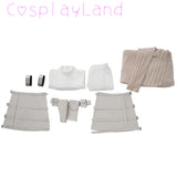 Halloween Costume Star Queen Amidala Cosplay Outfit White Women Suit With Top Pants Cloak Belt Props Shoe Covers Custom Made