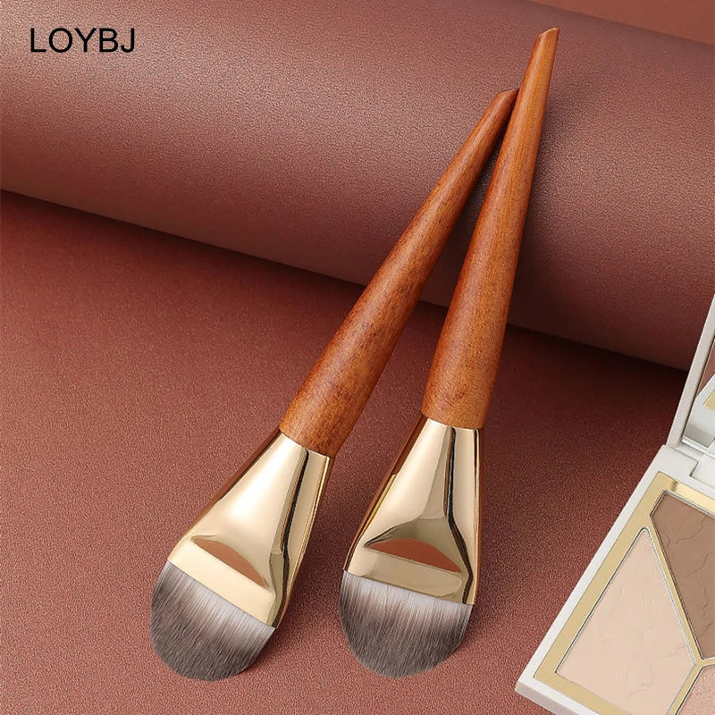 LOYBJ Brocha de base superfina, brocha profesional para base, corrector, crema, brocha de maquillaje plana, base líquida, herramientas de maquillaje facial