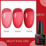 7ml Milky Jelly White Gel Nail Polish Natural Luster Long Lasting Nail Art All for Home DIY Manicure Soak Off UV LED Gel Vernis