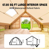 4-6 People Inflatable Tent with Pump Portable Blow Up Tent Easy Set-up Air Tent，4 Season Inflatable Tents for Camping - Lootquake