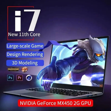 2024 New Ultraslim Dedicated Gaming Laptop 15.6 Inch Intel Core i7-1260+MX550 4Gvideo  NVIDIA   RAM Fingerprint office Notebook - Lootquake