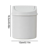 universal Waste Bin with Lid Desktop Office Organizer Storage Home Garbage Basket Container Table Trash Bin Small Trash Can