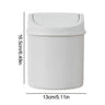 universal Waste Bin with Lid Desktop Office Organizer Storage Home Garbage Basket Container Table Trash Bin Small Trash Can