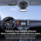 Altavoz Bluetooth 5.4, kit manos libres para coche, clip para visera, receptor de audio inalámbrico, altavoz, reproductor de música MP3 estéreo inalámbrico