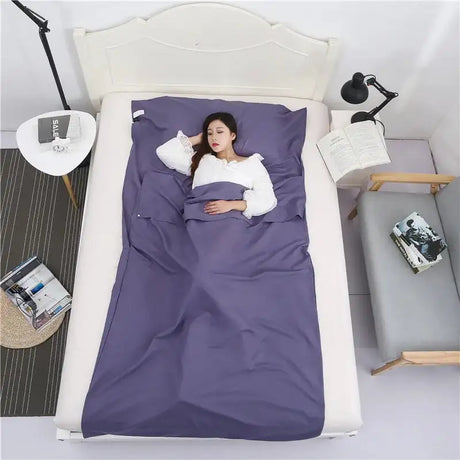 Breathable Portable Sleeping Bag Liner Sleeping Bag Tourism Mat Camping Outdoor Sleeping Bag Set Hotel Room Liner Anti-dirty - Lootquake