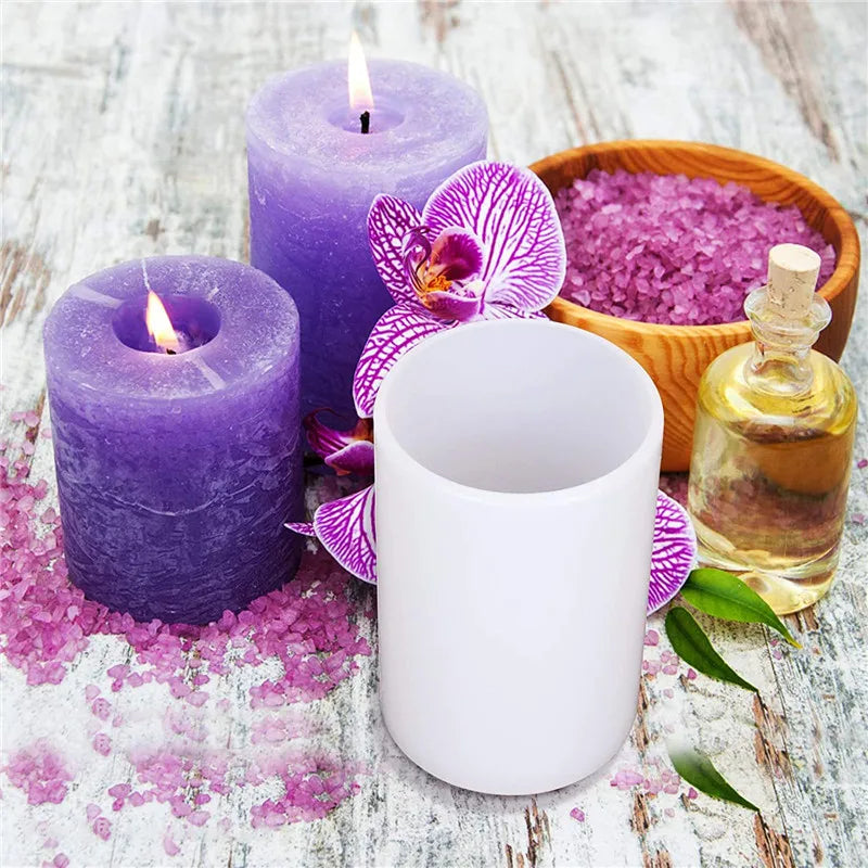 Molde de silicona para velas con forma de cilindro 3D, para hacer jabón, manualidades, regalos, yeso, resina, cera, decoración casera.