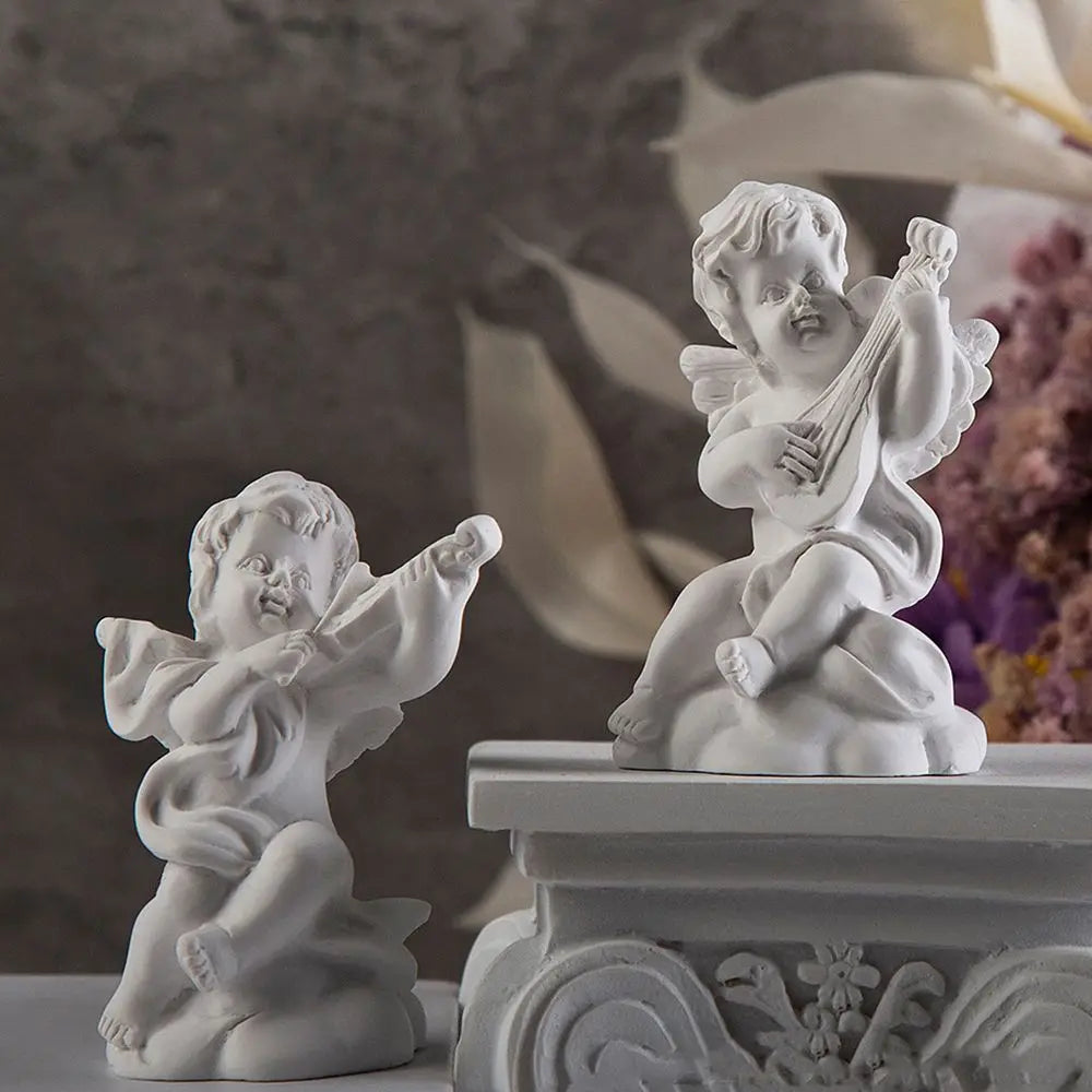 Crafts Desktop Ornament Drawing Practice Greek Mythology Statue Mini Cupid Figurines Plaster Sculpture Angel Gypsum Portraits