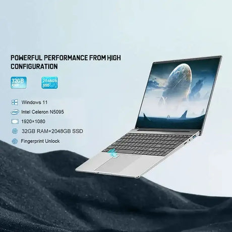 15.6"Laptop Intel Celeron N5095 notebook gamer 32GB RAM 2TB SSD Office Study PC Computer Windows 11 1920*1080 Resolution laptop - Lootquake