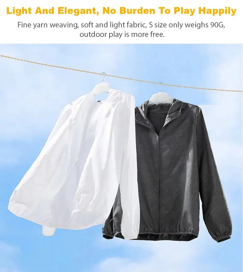LNGXO Unisex Hiking Jacket Men Women Waterproof Quick Dry Camping Windbreaker Trekking Fishing Rain Coat Outdoor Anti UV Clothes - Lootquake