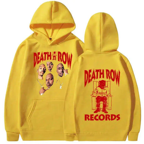 Death Row Records Hoodie Men Women High Quality Aesthetic Hoodies Pullover 90s Vintage Hip Hop Sweatshirts Harajuku Streetwear - Lootquake
