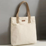 1Pc Women's Tote Bag Canvas Sewing Thread | Large Capacity Advanced Sense Handbag & Convenient Practical Female Commuter Bag