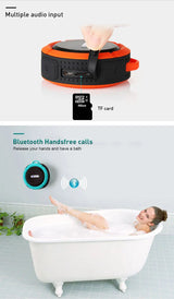 Altavoz Bluetooth inalámbrico impermeable con ventosa para deportes al aire libre, mini subwoofer para ducha, coche, teléfono inteligente, micrófono TF C6