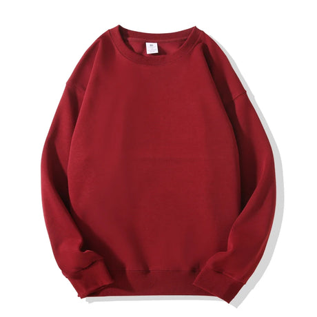 Solid Colors Men's Crewneck Sweatshirt,Cotton-blend Pullover - Lootquake