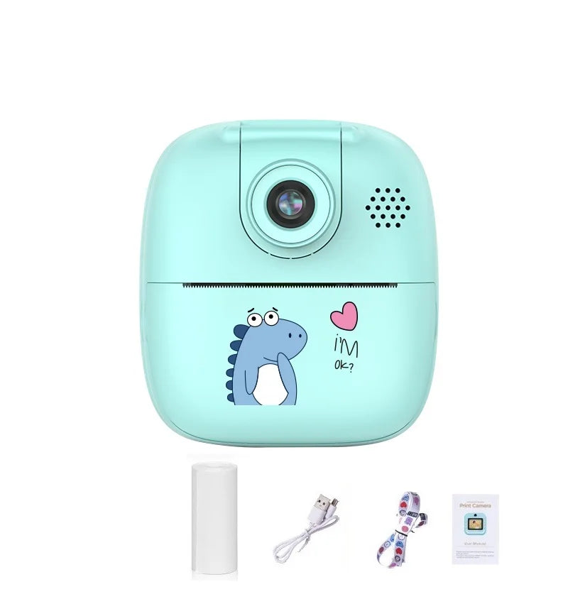 Kids Instant Print Camera Thermal Printed Camera Children Digital Camera Video Toy Birthday Gift 32G Memory Card