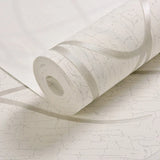 Papier peint décoratif pour chambre à coucher, 53 cm, autocollants muraux épais, rayures courbes, résistant à l'humidité, non tissé, style européen moderne