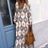 Bohemian Casual Print V-neck Long Dress Spring Autumn Vintage Mosaic Print Maxi Dress Loose Long Sleeve Holiday Dresses Vestido - Lootquake