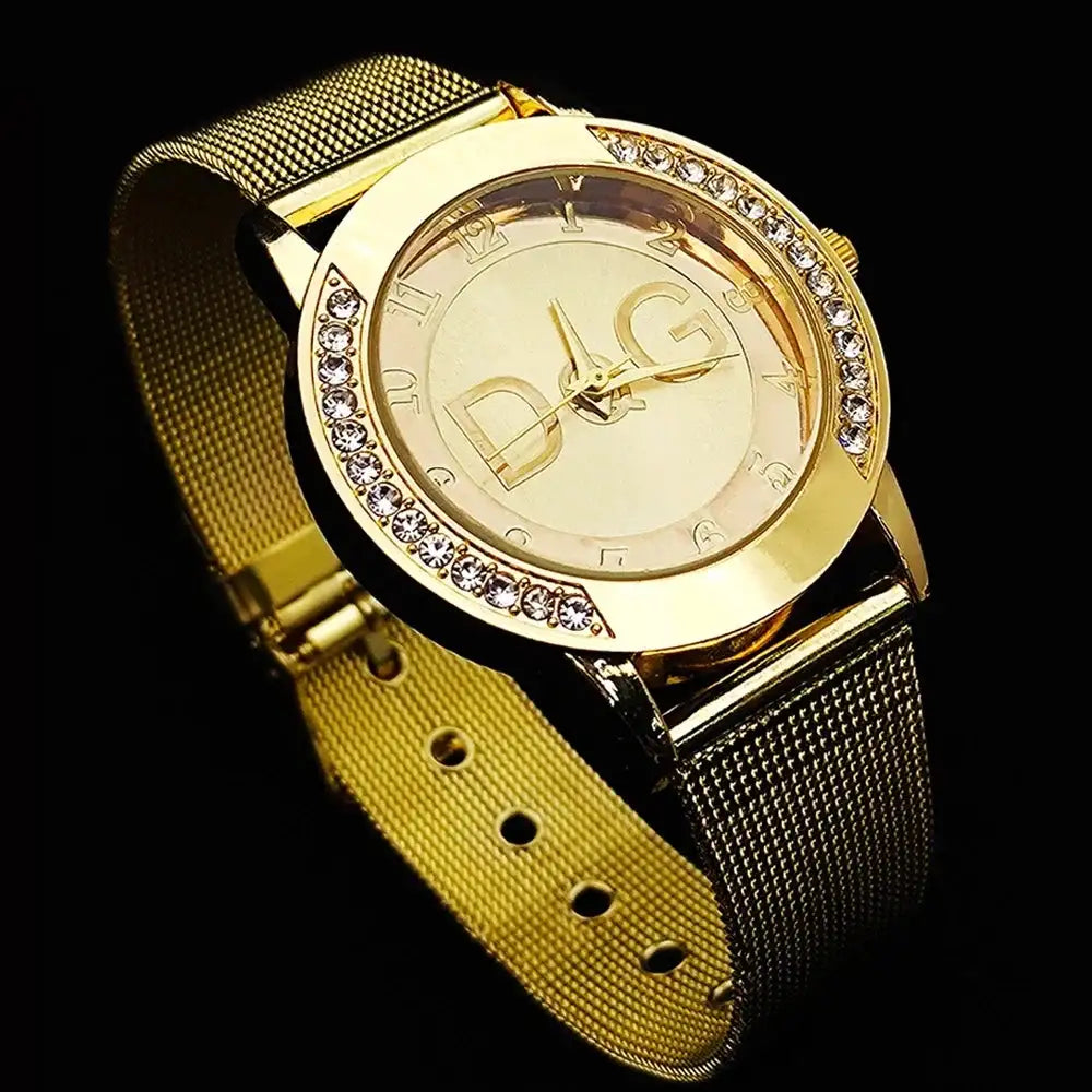 2025Hot Sale European Fashion Watch Women Luxury Brand DQG Quartz Watch Reloj Mujer Casual Stainless Steel Ladies Clock - Lootquake