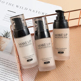 Base de maquillaje líquida profesional para rostro, cobertura total, corrector, hidratante, control de grasa, base de maquillaje, iluminador, maquillaje facial.