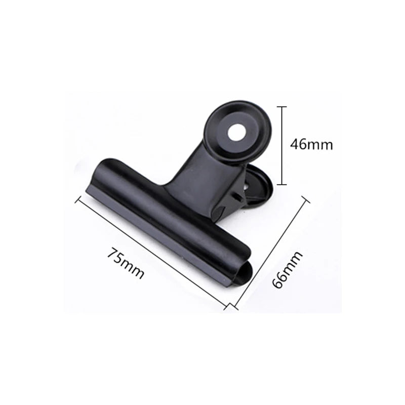 10p Black Metal Clip Stationery Office Supplies Household Paper Clip Fixing Small Book Clip Sketching Board Sketching Clip