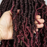 14" Knotless Butterfly Locs Lace Front Wig | Synthetic Dreadlock Braids | Black Women
