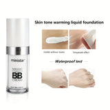 Base de maquillaje líquida que cambia de color, oculta arrugas y líneas, base de maquillaje BB Cream, corrector, cobertura, fluido hidratante para todo tipo de piel.