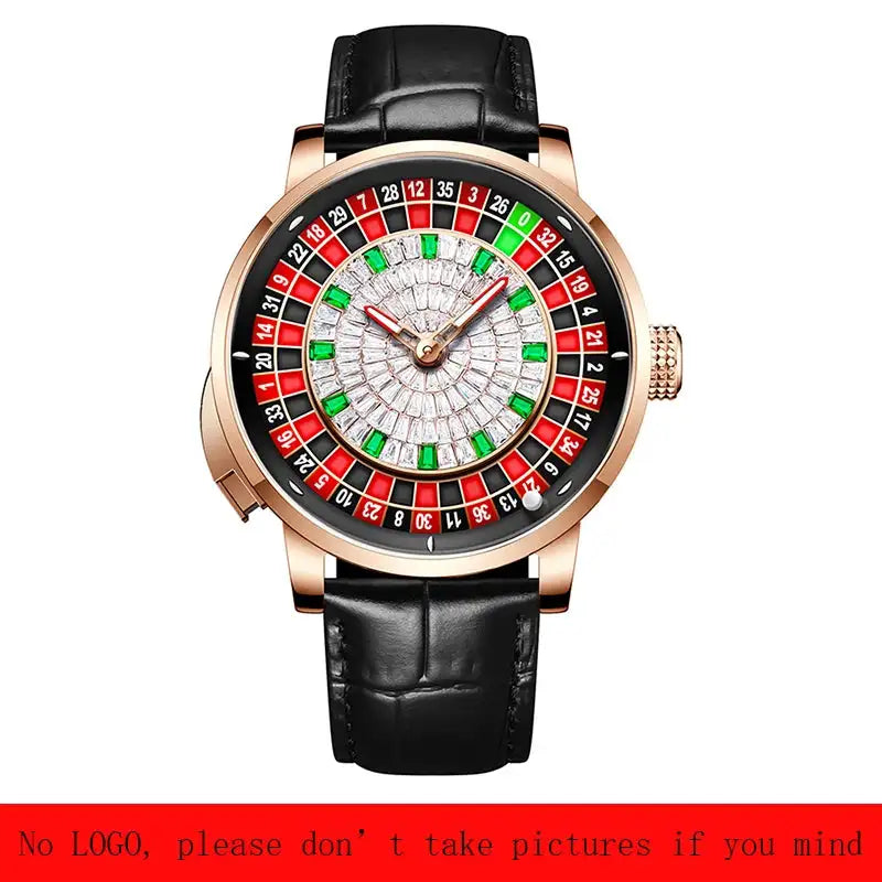 Pindu Player Gambling Series Men's Watch European Roulette Poker Game Fully Automatic Mechanical Sports Design Party Watch - Lootquake