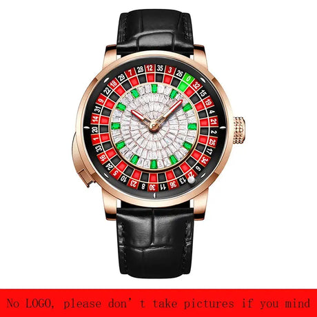 Pindu Player Gambling Series Men's Watch European Roulette Poker Game Fully Automatic Mechanical Sports Design Party Watch - Lootquake
