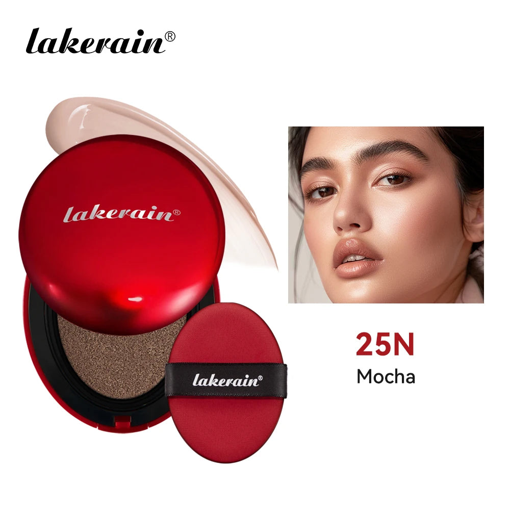 Base de maquillaje en cojín con protector solar Lakerain, resistente al agua, de larga duración, iluminadora, en crema, para mujer, maquillaje facial, cosmética coreana.