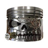Carving Piston Skull Face Realistic Sculpture Skull Man Head Statue Garden Office Home Decor Halloween Party Skeleton Figurine