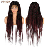 36" Jumbo Knotless Box Braided Full Lace Front Wig | Cornrows | Synthetic Braids | Black Women