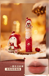 CUTE RUMOR Lip Mud Christmas Little Red Riding Hood Rabbit Lipstick Velvet Mist Matte Fine Sparkling Shimmer Lipgloss