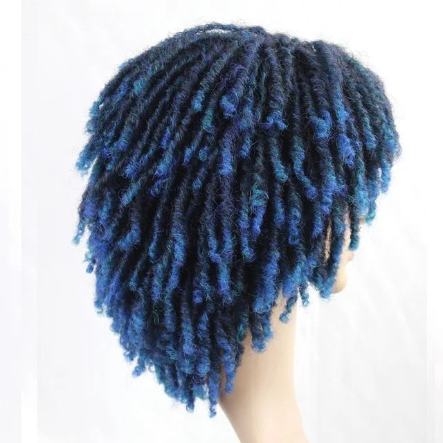 10" Short Dreadlock Wig | Afro Curly Twist | Faux Locs Braids | Heat Resistant | Black Women