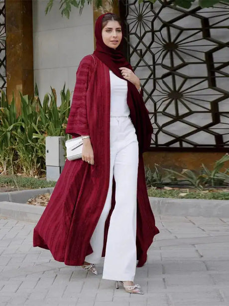 Ramadan Eid Mubarak Kaftan Robe Kimono Femme Musulmane Open Abaya Dubai Turkey Islam Muslim Long Dress For Women Pakistan Caftan - Lootquake