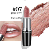 Fine Glitter Lipstick, Quicksand Gold Lipstick Non-sticky Non-fading Lipstick Pearlescent Long-lasting Silky Mermaid Lipstick