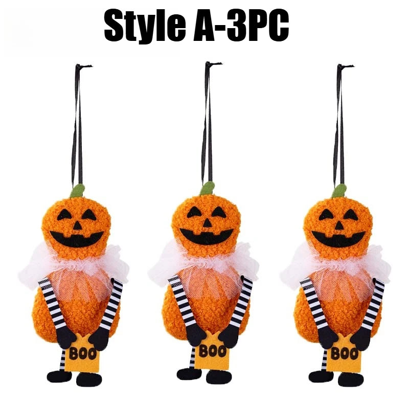 DIY Halloween Hanging Ornaments Fabric Pumpkin Ghost Skull Bewitching Decor Home Party Spooky Season