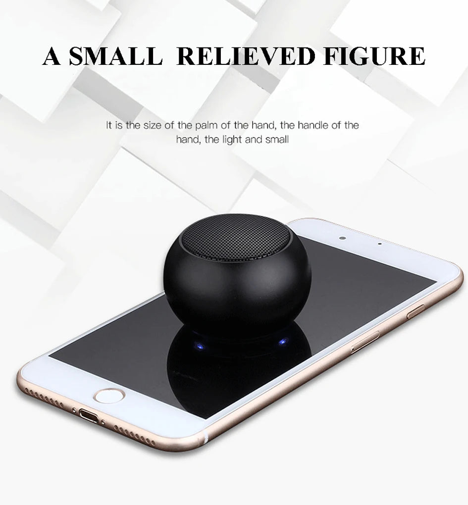 Altavoz inalámbrico Bluetooth 5.3 portátil TWS pequeño de acero metalizado con subwoofer pesado para exteriores, mini altavoz estéreo Bluetooth