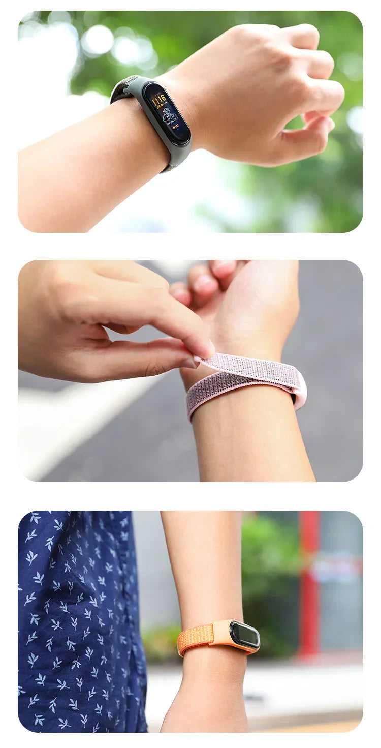 Correa de nailon para Xiaomi Mi Band 7-7 NFC, repuesto de pulsera deportiva para Mi Band 7, 6, 5, 3 y 4