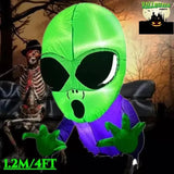 1.2M Halloween Party & Holiday DIY Decorations Inflatable Toys Climbing Window Green Headed Ghost LED Light Outdoor Garden Decor