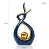 Abstract Ceramic Sculpture Golden Art Statue Modern Home Decor Accessories Living Room Desk Office Supplies Crafts Gifts