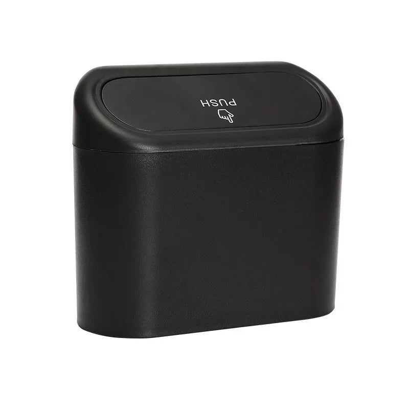Car Mounted Garbage Bin, Side Mounted Storage Bin with Lid, Mini Storage Bag, Multi-purpose Car Seat Backrest Storage Box