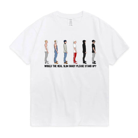 Eminem Slim Shady Graphic T-Shirt Detroit Rapper Hip Hop Punk Oversized T Shirts Men's Women's Fashion Vintage Oversized Tees - Lootquake