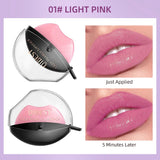 Lip-shaped lipstick seal Sip into makeup lazy blush lipstick Matte makeup effect Moisturizing lip gloss Waterproof non-stick cup